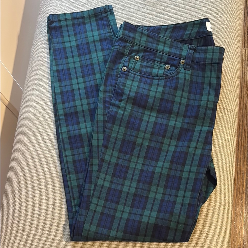 Vineyard Vines Green and Blue Plaid Pants